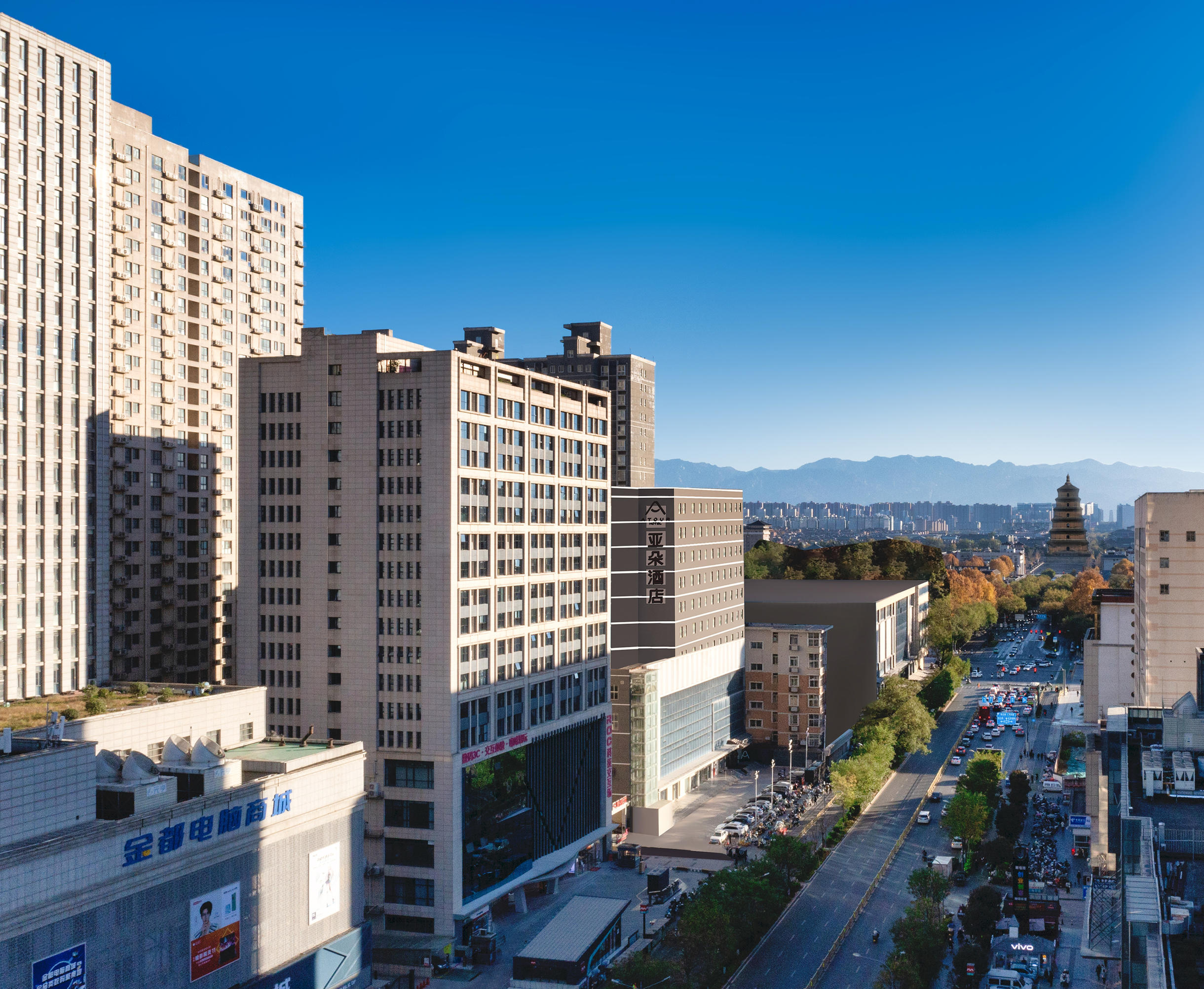 西安大雁塔科技大学地铁站亚朵酒店